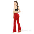 Pantalones de yoga bootcut negros para mujer